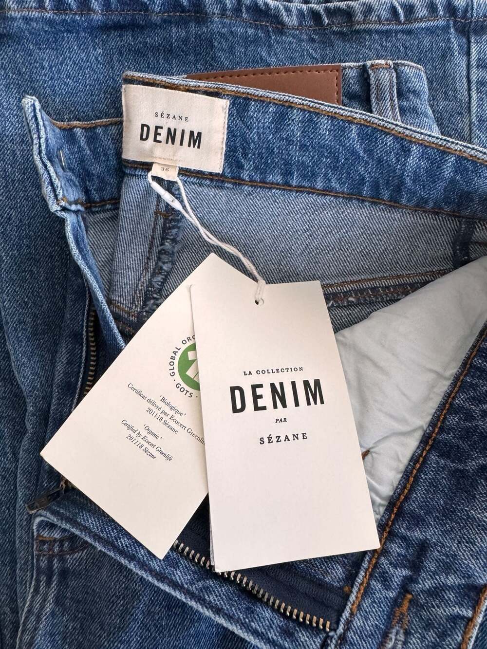 Sézane Le Flare Bleu Denim Jeans - Picture 4 of 6